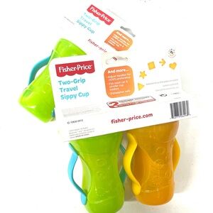 Fisher-Price Orange and Green Sippy Cups 4 cups